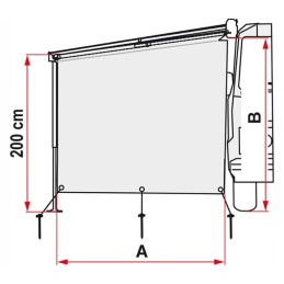 Side sunscreen for the Fiamma awning