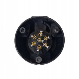 7 pin trailer hitch socket, round brass contacts