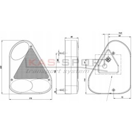 Trailer rear lamp trailer ft 077 ppm right viola