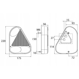 Rear lamp for FT 077 Chariot trailer left