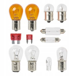 Set of spare bulbs for car trailers