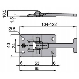 Lock, catch, door limiter, ss