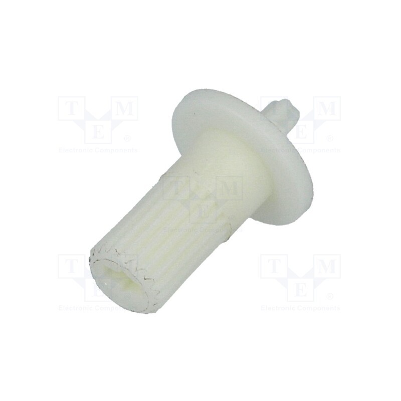 10 pcs x ACP - CA6 6024W - Knob, shaft knob,with flange, white, Ø5mm, Flange dia: 9mm, CA6