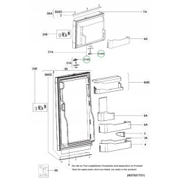 Dometic sliding refrigerator door lock