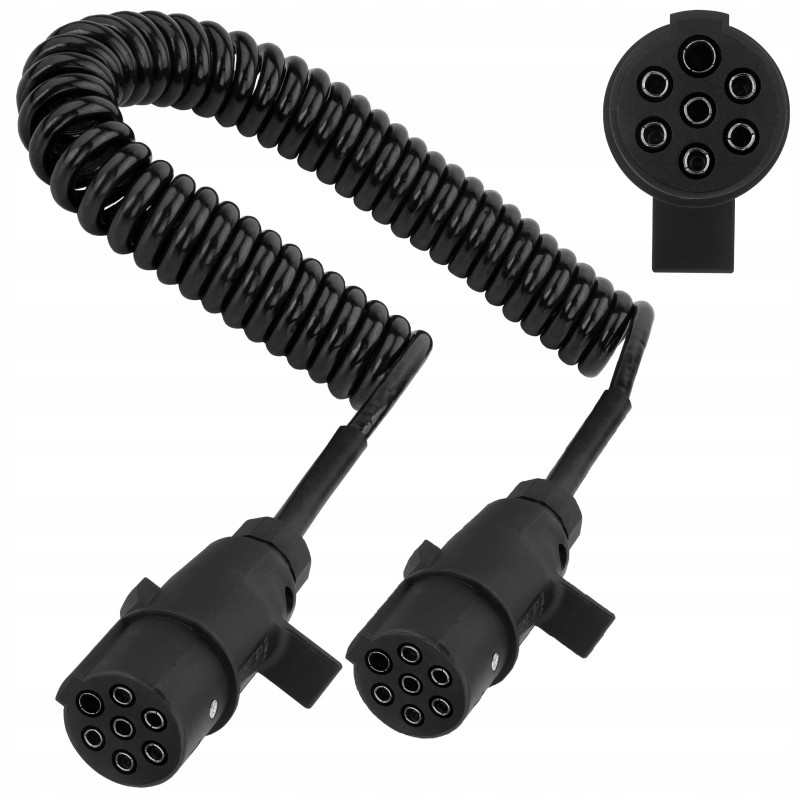 Spiral cable for trailer 7 pin type n 24v 4 5m