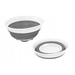 Silicone foldable bowl, 1, 5l, white and gray