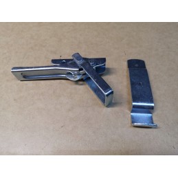 Galvanized surface-mounted side lock with a catch