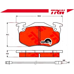 Brake pads front Renault Twingo 93 Trw