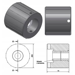 Rubber slip roller for OE80 tow truck trailer