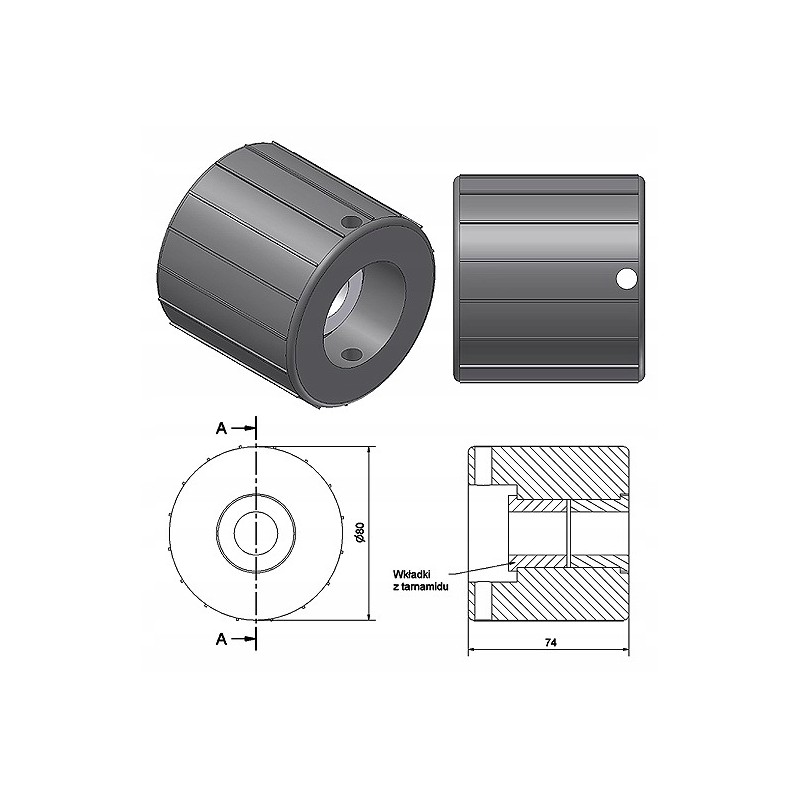 Rubber slip roller for OE80 tow truck trailer