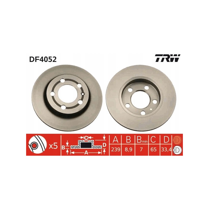 Rear brake disc