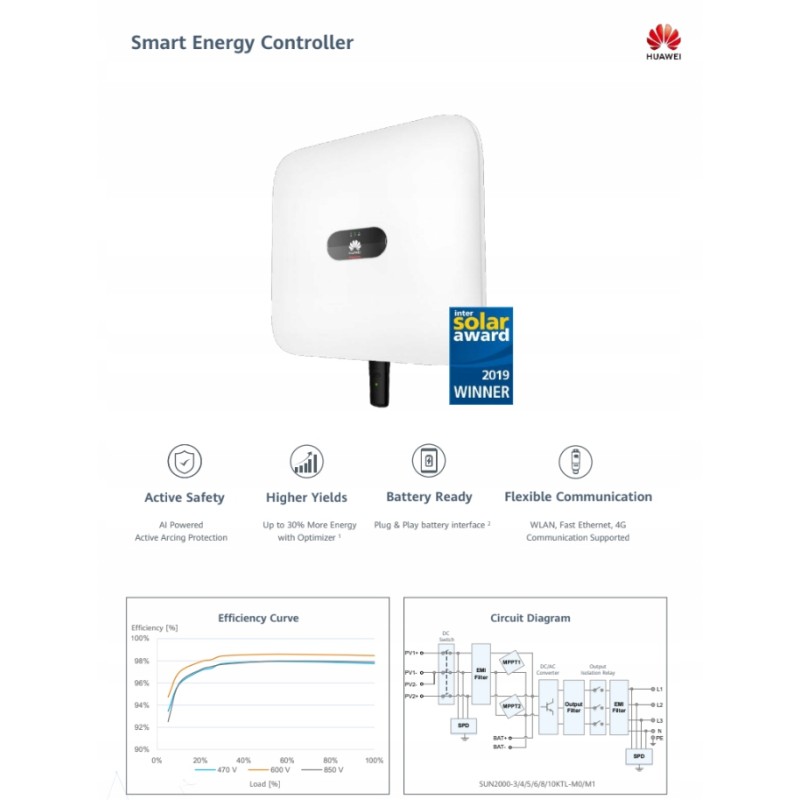 Inverter huawei sun2000 8ktl hc m1 3 phase