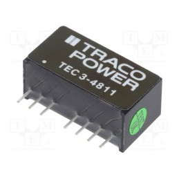 1 pcs x TRACO POWER - TEC 3-4811 - Converter: DC/DC, 3W, Uin: 36÷75V, Uout: 5VDC, Iout: 600mA, SIP8