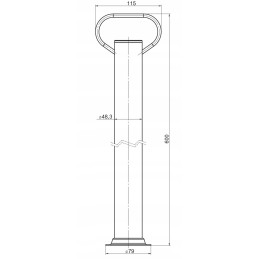 Supporting leg for caravan support 60 cm