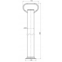 Support leg for trailer 60cm