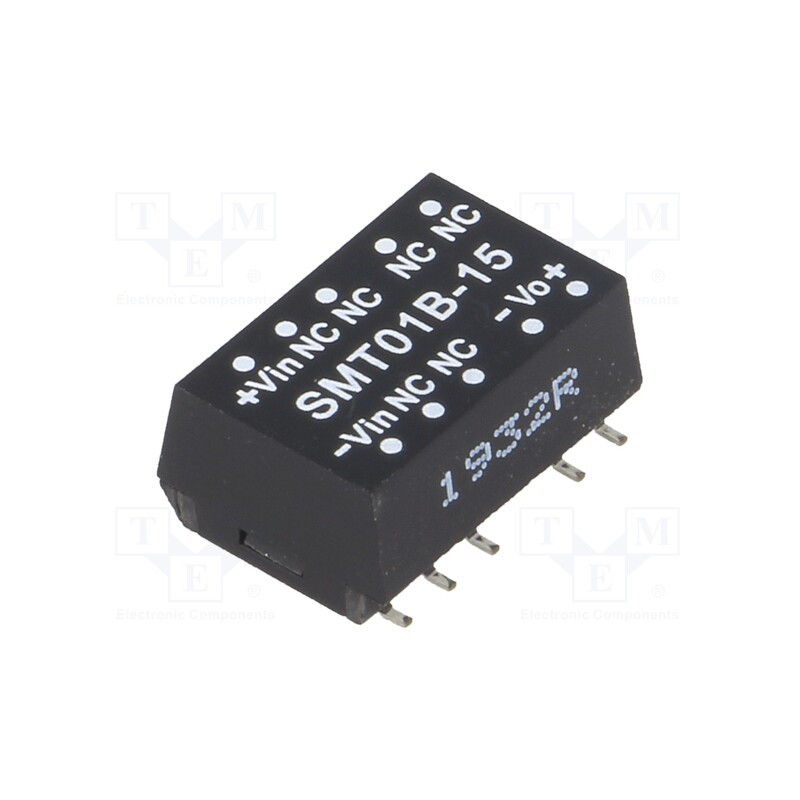 1 pcs x MEAN WELL - SMT01B-15 - Converter: DC/DC, 1W, Uin: 18÷36V, Uout: 15VDC, Iout: 6.7÷67mA, SMD