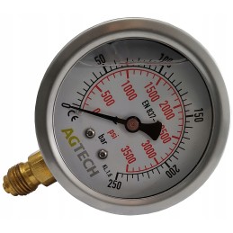 Set for measuring hydraulic pressure in a 250 tractor