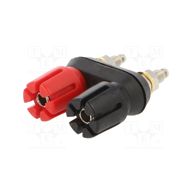 1 pcs x POMONA - 6883 - Socket, 4mm banana, 30A, 60VDC, nickel plated, on panel,screw