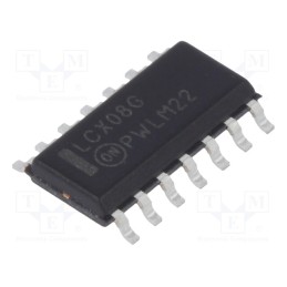 3 pcs x ONSEMI - MC74LCX08DG - IC: digital, AND, Ch: 4, IN: 2, CMOS,TTL, SMD, SO14, 2÷3.6VDC, -40÷85°C