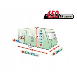 Perfect garage tarpaulin cover for caravan 425 450