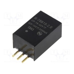 1 pcs x RECOM - R-78B15-2.0 - Converter: DC/DC, 30W, Uin: 18÷32V, Uout: 15VDC, Iout: 2A, SIP3, PCB