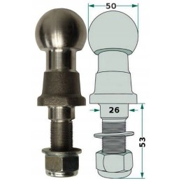 Quad hitch ball, hooks, trailer ball pin
