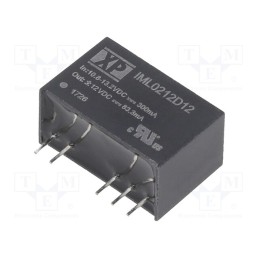1 pcs x XP POWER - IML0212D12 - Converter: DC/DC, 2W, Uin: 10.8÷13.2V, Uout: 12VDC, Uout2: -12VDC