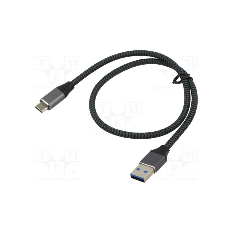 1 pcs x ART - KABUSBC OEM-C2-0.5 - Cable, USB 3.1, USB A plug,USB C plug, 0.5m, black-gray, 10Gbps