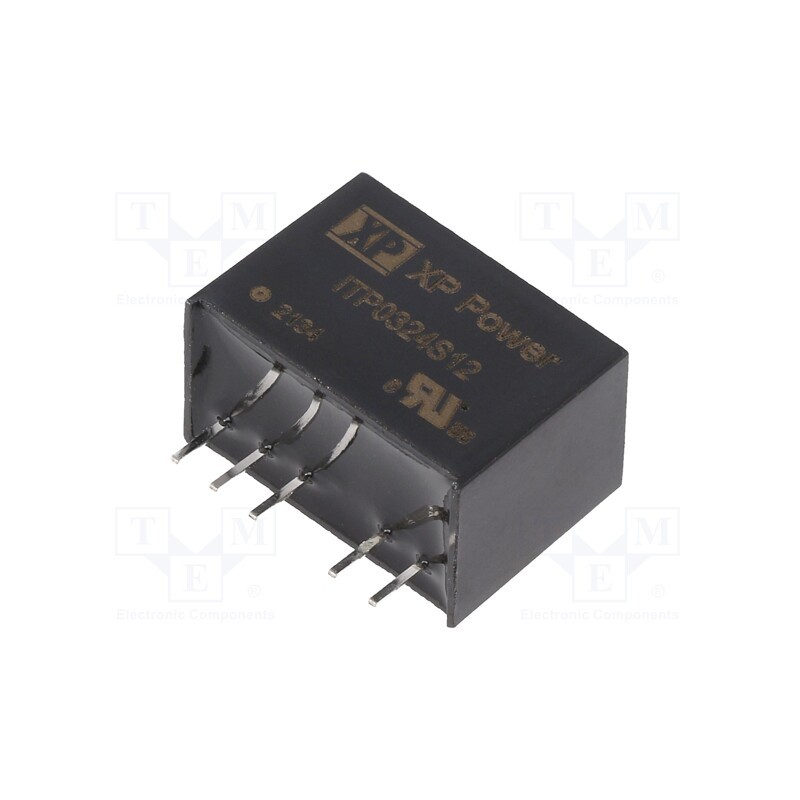1 pcs x XP POWER - ITP0324S12 - Converter: DC/DC, 3W, Uin: 9÷36V, Uout: 12VDC, Iout: 250mA, SIP6, THT