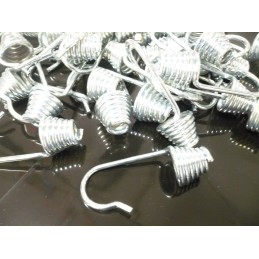 Expander hook, rubber ropes, 10 mm, 10 pieces, galvanized