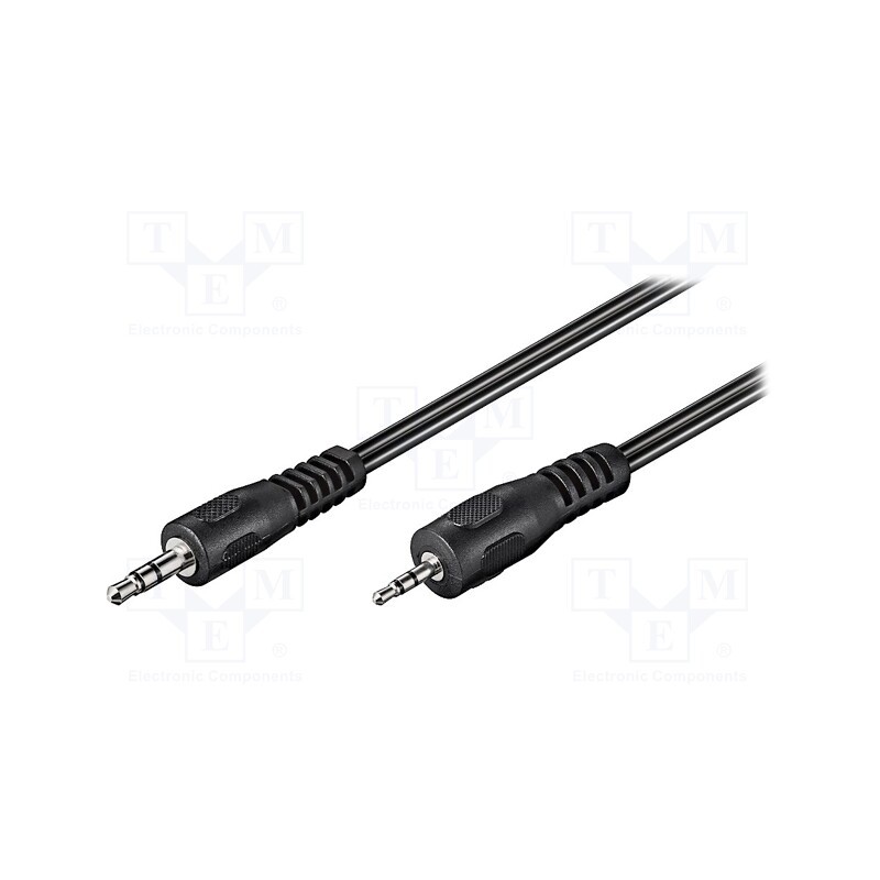 1 pcs x Goobay - 50459 - Cable, Jack 2.5mm 3pin plug,Jack 3.5mm 3pin plug, 2m, black