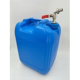 Banka canister, water container, 20l, blue top tap