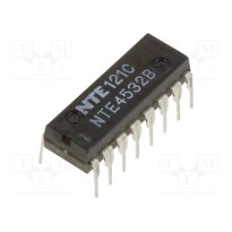 1 pcs x NTE Electronics - NTE4532B - IC: digital, 8bit,priority encoder, CMOS, 3÷18VDC, THT, DIP16, Ch: 1