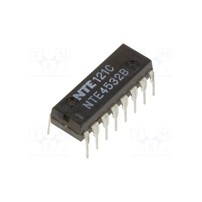 1 pcs x NTE Electronics - NTE4532B - IC: digital, 8bit,priority encoder, CMOS, 3÷18VDC, THT, DIP16, Ch: 1
