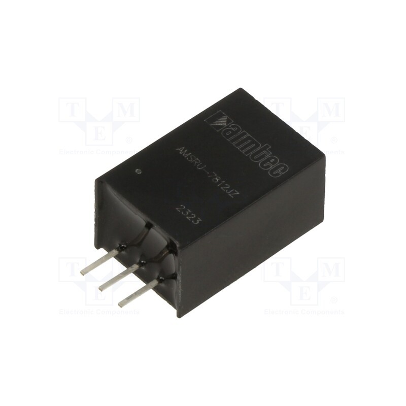 1 pcs x AIMTEC - AMSRU-7812JZ - Converter: DC/DC, 6W, Uin: 18÷90V, Uout: 12VDC, Iout: 500mA, SIP3