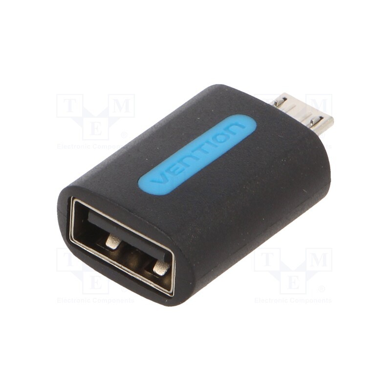 1 pcs x VENTION - CDVB0 - Adapter, USB 2.0, USB A socket,USB B micro plug, nickel plated