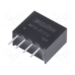 1 pcs x AIMTEC - AM1SR-0512SJZ - Converter: DC/DC, 750mW, Uin: 4.75÷5.25V, Uout: 12VDC, Iout: 62mA