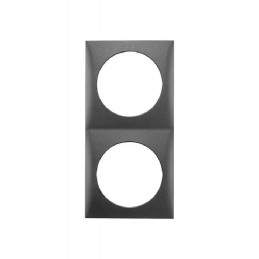 Berker round anthracite double frame