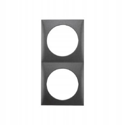 Berker round anthracite double frame