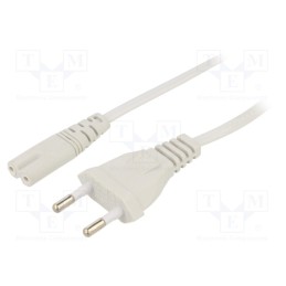 1 pcs x AKYGA - AK-RD-07A - Cable, 2x0.5mm2, CEE 7/16 (C) plug,IEC C7 female, PVC, 3m, black