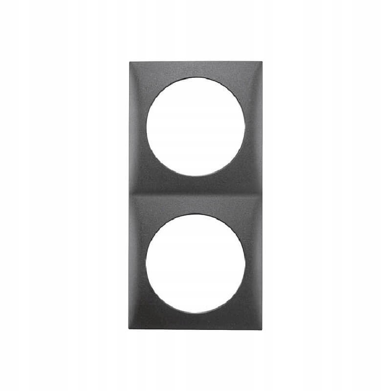 Berker anthracite double frame for a camper