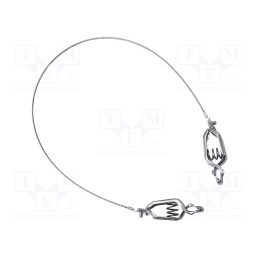 1 pcs x MUELLER ELECTRIC - AI-000441 - Ground/earth cable, both sides,aligator clip, Len: 0.38m