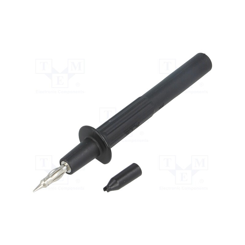 1 pcs x STu00c4UBLI - 66.9112-21 - Probe tip, 32A, black, Tip diameter: 4mm, Socket size: 4mm