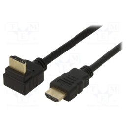 1 pcs x Goobay - 61263 - Cable, HDCP 2.2,HDMI 2.0, HDMI plug,HDMI plug 270°, PVC, 0.5m