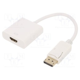 1 pcs x GEMBIRD - A-DPM-HDMIF-002-W - Adapter, DisplayPort 1.1, DisplayPort plug,HDMI socket, 0.1m