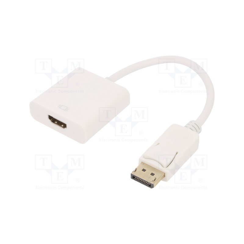 1 pcs x GEMBIRD - A-DPM-HDMIF-002-W - Adapter, DisplayPort 1.1, DisplayPort plug,HDMI socket, 0.1m