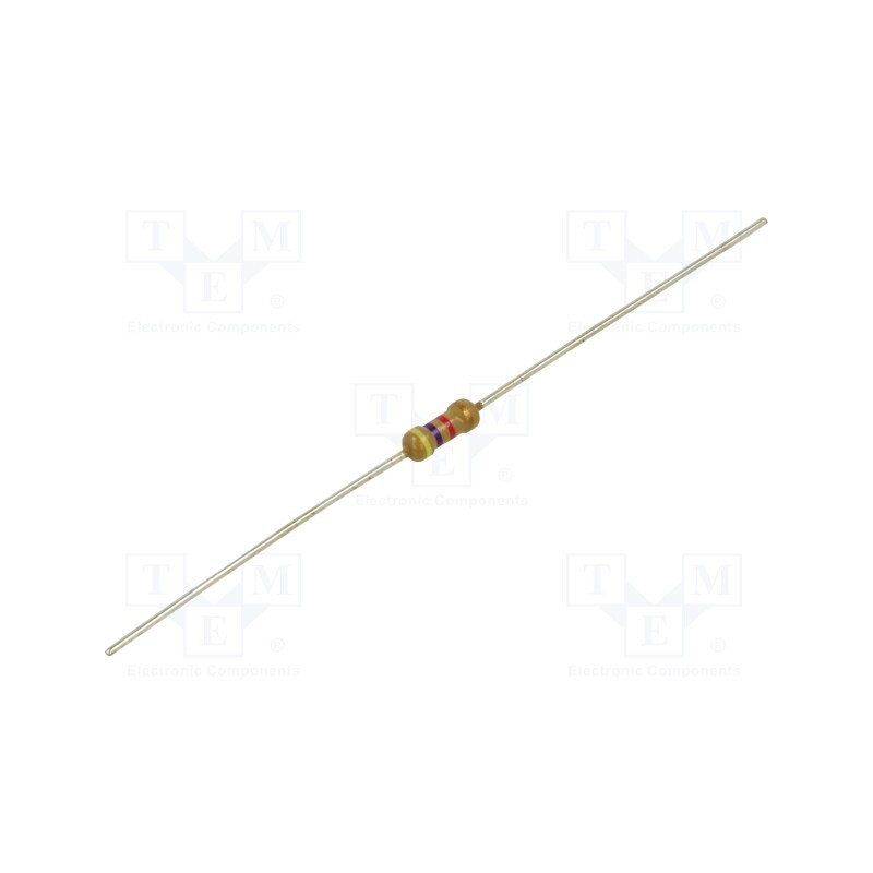 10 pcs x YAGEO - CFR-25JT-52-4K7 - Resistor: carbon film, 4.7kΩ, 250mW, ±5%, Ø2.4x6.3mm, axial
