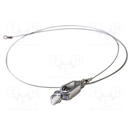 1 pcs x MUELLER ELECTRIC - AI-000457 - Ground/earth cable, ring terminal,aligator clip, Len: 1m, steel