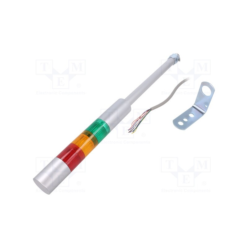 1 pcs x PATLITE - LR4-302LJBU-RYG - Signaller: signalling column, LED, red/amber/green, 24VDC, IP54