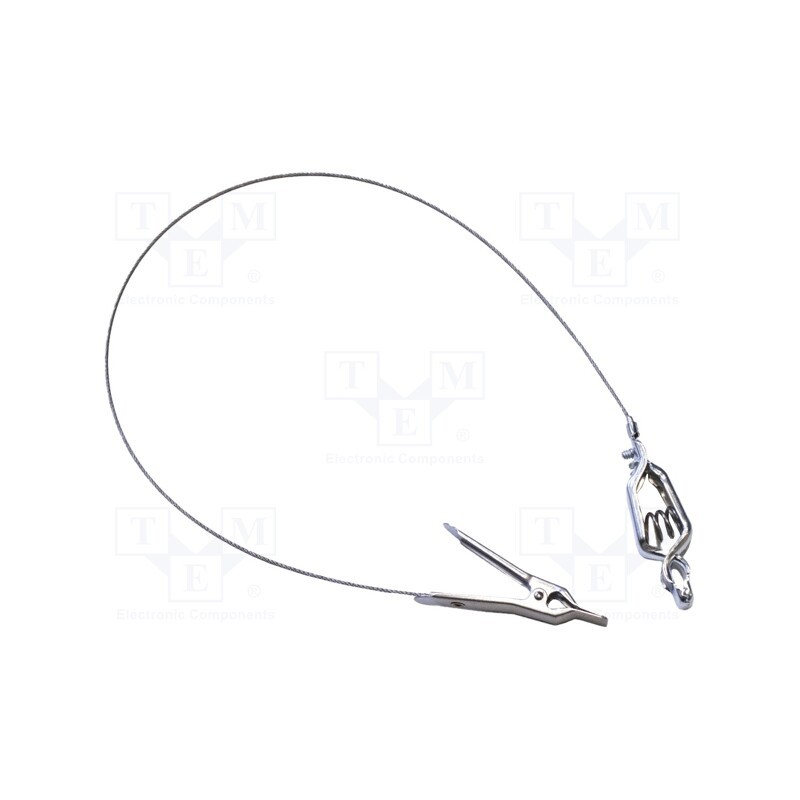 1 pcs x MUELLER ELECTRIC - AI-000443 - Ground/earth cable, both sides,aligator clip, Len: 0.46m